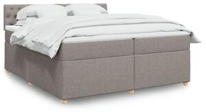 VidaXL Κρεβάτι Boxspring με Στρώμα Taupe 200x200 εκ. Υφασμάτινο