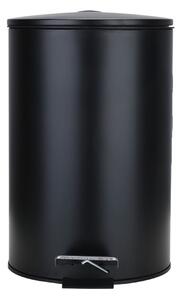 Κάδος Απορριμμάτων Μπάνιου (Φ25x38) Homely 12lt Classic Black Matt 02-7904