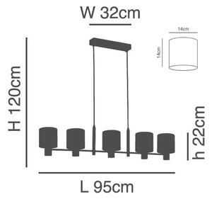 Φωτιστικό Οροφής Πολύφωτο Homelighting 77-8290 Nickel/White