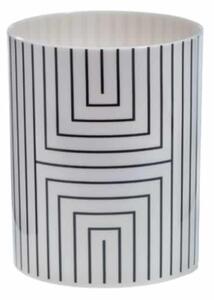 Ποτηροθήκη Μπάνιου (Φ7.3x9) Spirella Graphic White-Black 02729.001