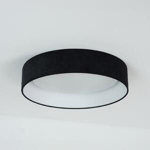 Φωτιστικό οροφής LED Plafond, μαύρο, ύφασμα, Ø 45 cm, 3-βάθμιο