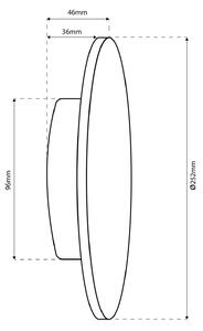 LED φωτιστικό τοίχου Disk, Ø 25cm, μαύρο, πλαστικό, IP65, CCT