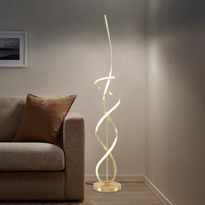 Φωτιστικό δαπέδου Kira LED, ύψος 140 cm, χρυσό χρώμα, μέταλλο, 4000K