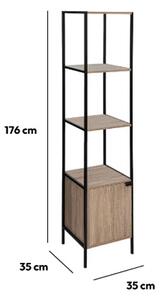 Ραφιέρα Δαπέδου 4 Θέσεων Με Ντουλάπι (35x35x176) F-V Etagere Aliaj 181379