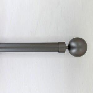 Κουρτινόξυλο Φ28mm Μονό Επεκτεινόμενο 210-380cm Με Άκρα L-N Gaia Grey 7628210938