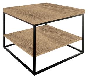 CITY COFFEE TABLE SONOMA ΣΚΟΥΡΟ ΜΑΥΡΟ 59x59xH50cm