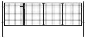 VidaXL Πόρτα Περίφραξης Κήπου Ανθρακί 350 x 75 εκ. Ατσάλινη