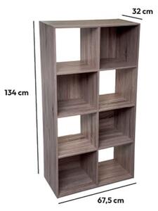 Βιβλιοθήκη Δαπέδου 8 Θέσεων (67.5x32x134) F-V Mix Nat 160478