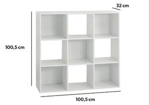 Βιβλιοθήκη Δαπέδου 9 Θέσεων (100.5x32x100.5) F-V Mix White 138971C