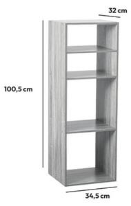 Βιβλιοθήκη Δαπέδου 4 Θέσεων (34.5x32x100.5) F-V Mix Grey 138927A