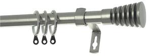 Κουρτινόξυλο Φ19mm Μονό Επεκτεινόμενο 120-210cm Με Άκρα Grace Chrome Brushed 790205