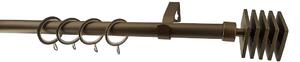 Κουρτινόξυλο Φ19mm Μονό Επεκτεινόμενο 120-210cm Με Άκρα Grace Gold Mat 999174