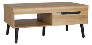 GRIF COFFEE TABLE 2ΣΥΡΤΑΡΙΑ ΦΥΣΙΚΟ ΜΑΥΡΟ 107x67xH46cm