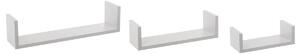 Ράφια Τοίχου (Σετ 3τμχ) F-V Edge White 138955B