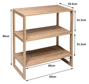 Ραφιέρα Δαπέδου 3 Θέσεων (69x33.5x84) F-V Stackable 181222