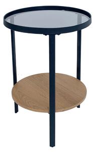 ACCORDO SIDE TABLE ΦΙΜΕ ΦΥΣΙΚΟ ΜΑΥΡΟ 40x40xH55cm