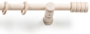 Κουρτινόξυλο Φ28mm Μονό 160cm Με Άκρα Grace Rome White 62164