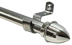 Κουρτινόξυλο Φ12mm Μονό Επεκτεινόμενο 135-225cm Με Άκρα Grace Cup Chrome 510109