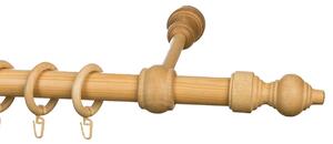 Κουρτινόξυλο Φ28mm Μονό 120cm Με Άκρα Grace Allure Natural 680123