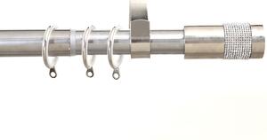 Κουρτινόξυλο Φ28mm Μονό Επεκτεινόμενο 160-300cm Με Άκρα Grace Chrome 998251