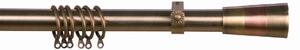 Κουρτινόξυλο Φ28mm Μονό Επεκτεινόμενο 140-240cm Με Άκρα Grace Bronze 998142