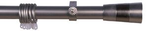 Κουρτινόξυλο Φ28mm Μονό Επεκτεινόμενο 160-300cm Με Άκρα Grace Brushed Chrome 998241