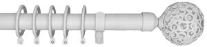 Κουρτινόξυλο Φ25mm Μονό Επεκτεινόμενο 160-300cm Με Άκρα Grace Lilie White Mat 599279