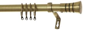 Κουρτινόξυλο Φ28mm Μονό Επεκτεινόμενο 140-240cm Με Άκρα Grace Bronze 998122