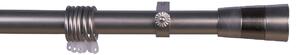 Κουρτινόξυλο Φ28mm Μονό Επεκτεινόμενο 140-240cm Με Άκρα Grace Chrome 998141