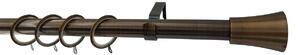 Κουρτινόξυλο Φ28mm Μονό Επεκτεινόμενο 140-240cm Με Άκρα Grace Bronze 998432