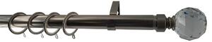 Κουρτινόξυλο Φ28mm Μονό Επεκτεινόμενο 160-300cm Με Άκρα Grace Chrome 998531