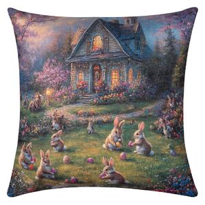 Πασχαλινή Μαξιλαροθήκη (45x45) Silk Fashion easter2025-3