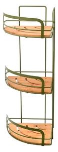 Γωνιακή Ραφιέρα Μπάνιου Τριπλή (19.5x19.5x49) Estia Bamboo Essentials Olive 02-14865