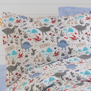 Παιδική Μαξιλαροθήκη (50x70) Dimcol Dino 309 White-Blue