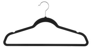 Κρεμάστρες Ρούχων Βελουτέ (Σετ 8τμχ) F-V Velvet Hanger Black 151525