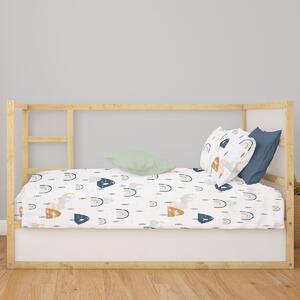 Σεντόνι Κούνιας Με Λάστιχο (70x140+15) Dimcol Rainbow 574 White - Blue
