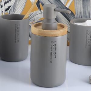 Dispenser Μπάνιου 280ml (Φ7.5x17) T-D D.Grey/Bamboo 62101260