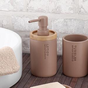 Dispenser Μπάνιου 280ml (Φ7.5x17)T-D Cappuccino/Bamboo 62101166