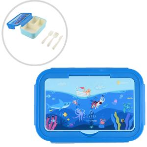Φαγητοδοχείο Με Χωρίσματα & Μαχαιροπίρουνα (Σετ) Estia Save The Aegean Ocean Play 01-33583