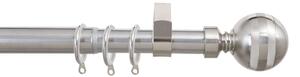 Κουρτινόξυλο Φ28mm Μονό Επεκτεινόμενο 140-240cm Με Άκρα Grace Chrome 998161