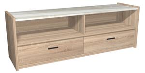 TOWN TV STAND SONOMA ΛΕΥΚΟ ΜΑΡΜΑΡΟ 145x39xH50cm