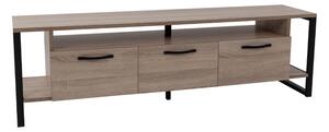 BRIDGE TV STAND 3ΠΟΡΤΕΣ SONOMA ΜΑΥΡΟ 150x35xH45cm