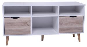 TV15 WHITE/S.OAK 117Χ39X53εκ. ΕΠΙΠΛΟ