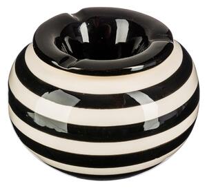 Σταχτοδοχείο A-S Round Stripes Black 146064