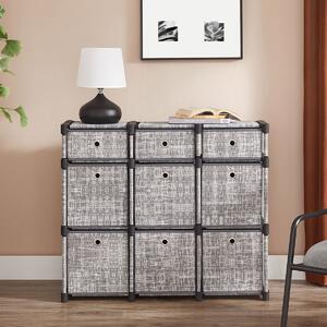 Υφασμάτινη Συρταριέρα 9 Θέσεων (83.5x30x79.5) Songmics LSN603G12