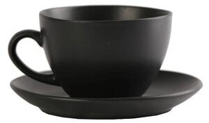 Φλυτζάνι Καφέ 290ml + Πιατάκι Espiel Morgan Black OW2050K6