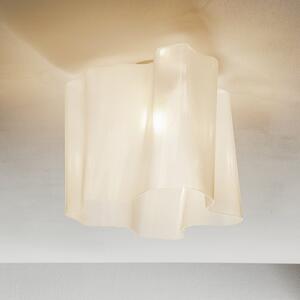 Artemide Φωτιστικό οροφής Logico 40x40 cm λευκό, ρυθμιζόμενος, Λευκό, Σαλόνι / τραπεζαρία, Γυαλί, σχεδιασμός