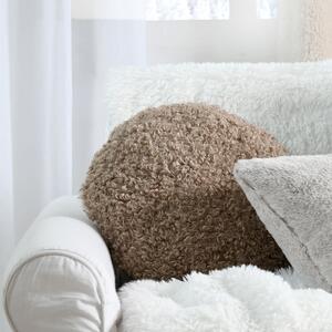 Διακοσμητικό Μαξιλάρι Μπουκλέ (Φ40x28) S-F Cozy Life Taupe C0E008001
