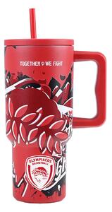 Κούπα Θερμός Με Λαβή & Καλαμάκι 900ml Estia Olympiacos Together We Fight 01-35976