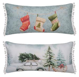 Χριστουγεννιάτικο Μαξιλάρι 2 Όψεων (30x60) Kentia Loft Snow 258
